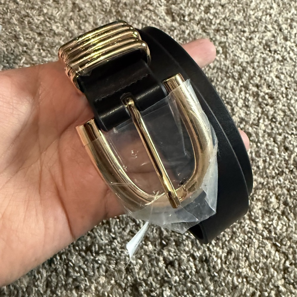Good American Black Belt with Gold Buckle Accent - Picture 2 of 6